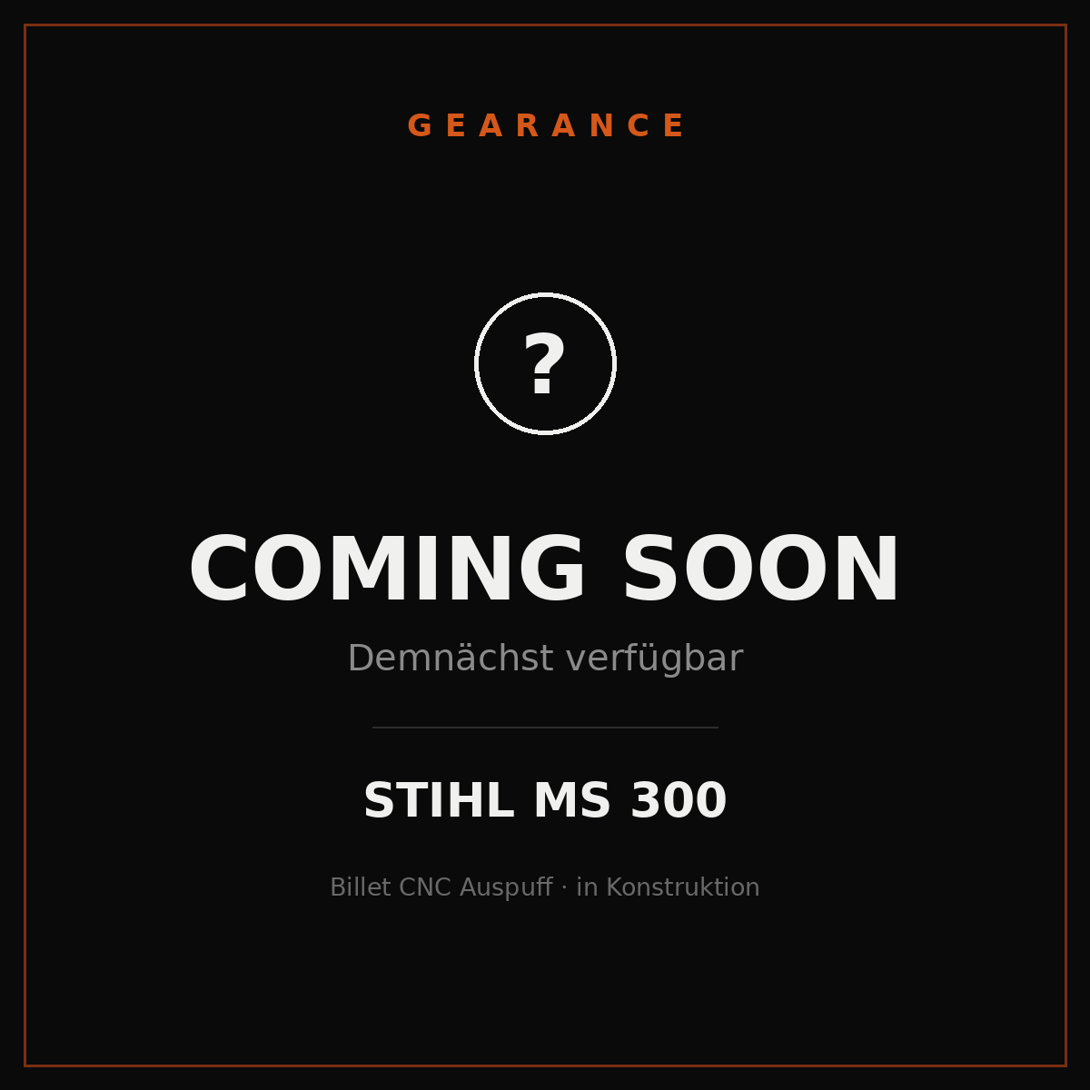 Billet CNC Auspuff – Stihl MS 300